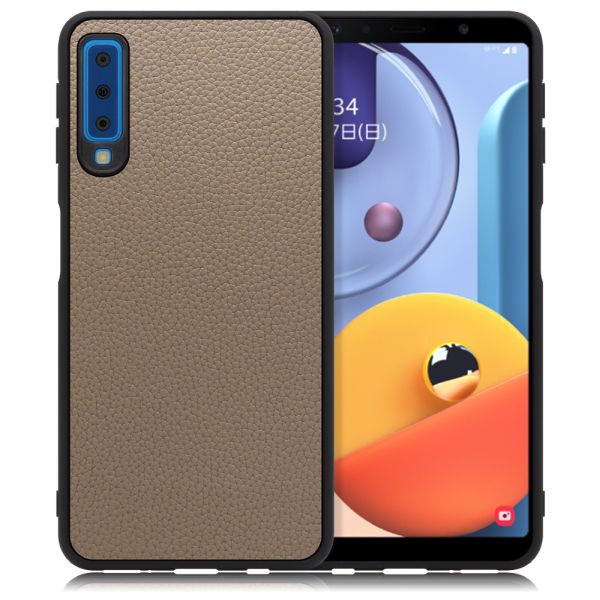 [ LOOF LUXURY-SHELL ] Galaxy A7 SM-A750C galaxya7 スマホケース 背面 ケース カバー ハードケース 本革 ストラップホール [ Galaxy A7 ]
