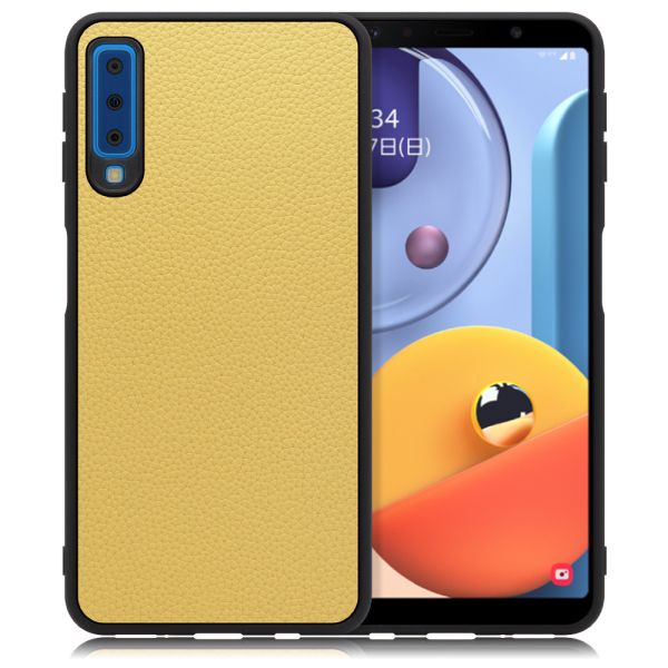 [ LOOF LUXURY-SHELL ] Galaxy A7 SM-A750C galaxya7 スマホケース 背面 ケース カバー ハードケース 本革 ストラップホール [ Galaxy A7 ]