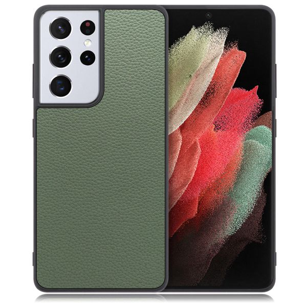 [ LOOF LUXURY-SHELL ] Galaxy S21 Ultra 5G SC-52B s21ultra5g s21ultra スマホケース 背面 ケース カバー ハードケース 本革 ストラップホール [ Galaxy S21 Ultra 5G ]