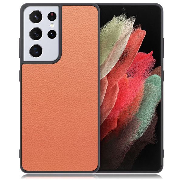 [ LOOF LUXURY-SHELL ] Galaxy S21 Ultra 5G SC-52B s21ultra5g s21ultra スマホケース 背面 ケース カバー ハードケース 本革 ストラップホール [ Galaxy S21 Ultra 5G ]