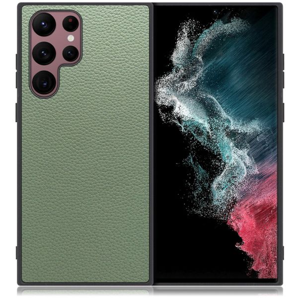 [ LOOF LUXURY-SHELL ] Galaxy S22 Ultra SC-52C / SCG14 s22ultra スマホケース 背面 ケース カバー ハードケース 本革 ストラップホール [ Galaxy S22 Ultra ]