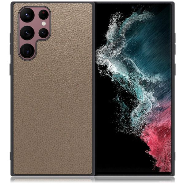 [ LOOF LUXURY-SHELL ] Galaxy S22 Ultra SC-52C / SCG14 s22ultra スマホケース 背面 ケース カバー ハードケース 本革 ストラップホール [ Galaxy S22 Ultra ]
