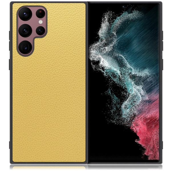 [ LOOF LUXURY-SHELL ] Galaxy S22 Ultra SC-52C / SCG14 s22ultra スマホケース 背面 ケース カバー ハードケース 本革 ストラップホール [ Galaxy S22 Ultra ]