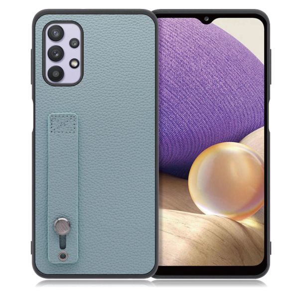 [ LOOF HOLD-SHELL ] Galaxy A32 5G SCG08 a325g スマホケース 背面 ケース カバー ハードケース 背面ベルト 本革 ストラップホール [ Galaxy A32 5G ]