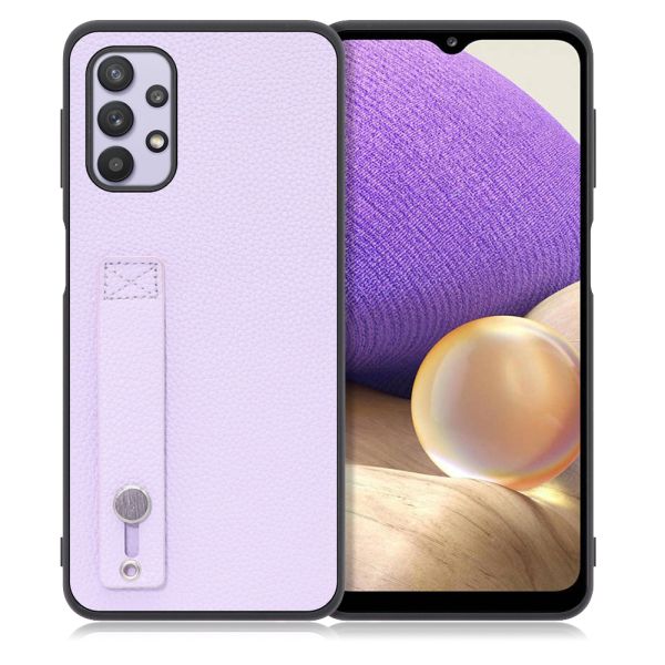 [ LOOF HOLD-SHELL ] Galaxy A32 5G SCG08 a325g スマホケース 背面 ケース カバー ハードケース 背面ベルト 本革 ストラップホール [ Galaxy A32 5G ]