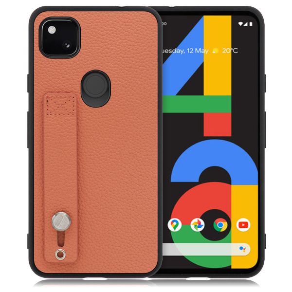 [ LOOF HOLD-SHELL ] Google Pixel 4a pixel4a googlepixel4a スマホケース 背面 ケース カバー ハードケース 背面ベルト 本革 ストラップホール [ Google Pixel 4a ]