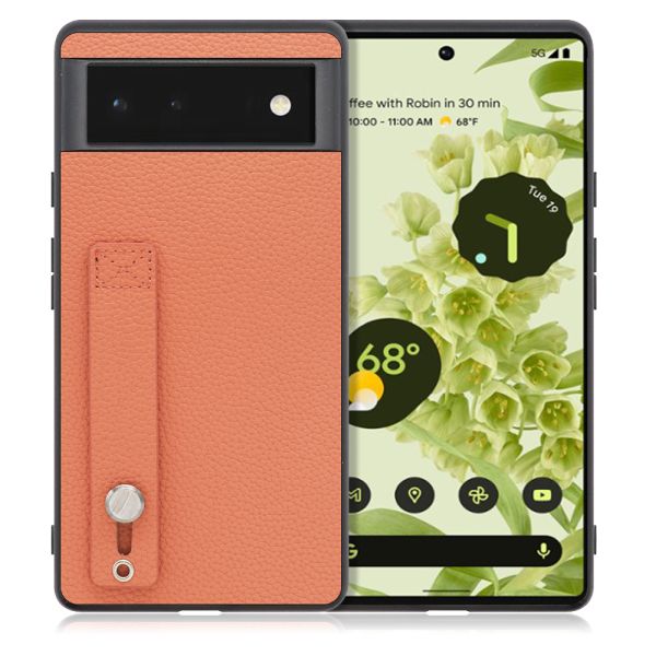 [ LOOF HOLD-SHELL ] Google Pixel 6 googlepixel6 pixel6 ピクセル6 スマホケース 背面 ケース カバー ハードケース 背面ベルト 本革 ストラップホール [ Google Pixel 6 ]