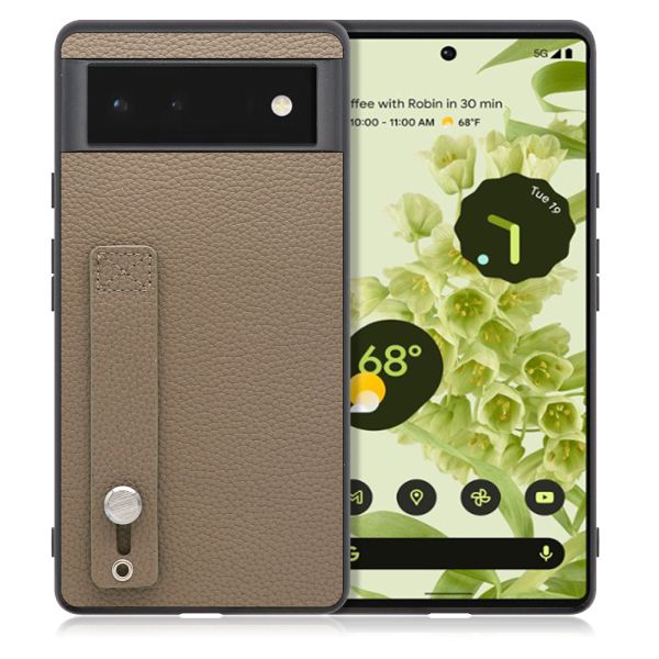 [ LOOF HOLD-SHELL ] Google Pixel 6 googlepixel6 pixel6 ピクセル6 スマホケース 背面 ケース カバー ハードケース 背面ベルト 本革 ストラップホール [ Google Pixel 6 ]