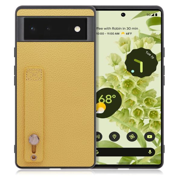 [ LOOF HOLD-SHELL ] Google Pixel 6 googlepixel6 pixel6 ピクセル6 スマホケース 背面 ケース カバー ハードケース 背面ベルト 本革 ストラップホール [ Google Pixel 6 ]