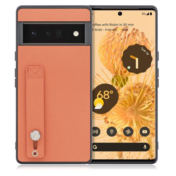 [ LOOF HOLD-SHELL ] Google Pixel 6 Pro Googlepixel6pro 6pro プロ ピクセル6pro スマホケース 背面 ケース カバー ハードケース 背面ベルト 本革 ストラップホール [ Google Pixel 6 Pro ]