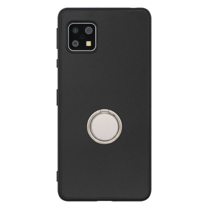 [ LOOF RING-SHELL (シンプル Ver.) ] AQUOS sense4 / sense4 lite / sense4 basic / sense5G / やさしいスマホ2 sense 4 4lite 4basic 5G sense4lite sense4basic スマホケース 背面 ケース カバー ハードケース スマホリング リング付き 本革 ストラップホール [ AQUOS sense4/4 lite/4 basic/sense5G/やさしいスマホ2 ]