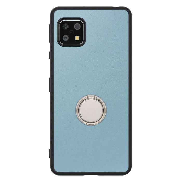 [ LOOF RING-SHELL (シンプル Ver.) ] AQUOS sense4 / sense4 lite / sense4 basic / sense5G / やさしいスマホ2 sense 4 4lite 4basic 5G sense4lite sense4basic スマホケース 背面 ケース カバー ハードケース スマホリング リング付き 本革 ストラップホール [ AQUOS sense4/4 lite/4 basic/sense5G/やさしいスマホ2 ]