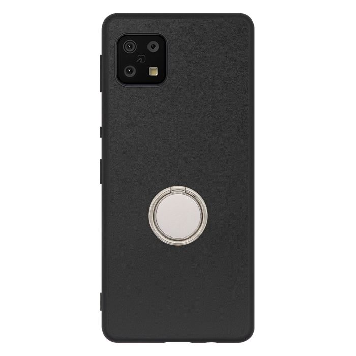 [ LOOF RING-SHELL (シンプル Ver.) ] AQUOS sense6s /sense6 sense 6s 6 スマホケース 背面 ケース カバー ハードケース スマホリング リング付き 本革 ストラップホール [ AQUOS sense6/sense6s ]