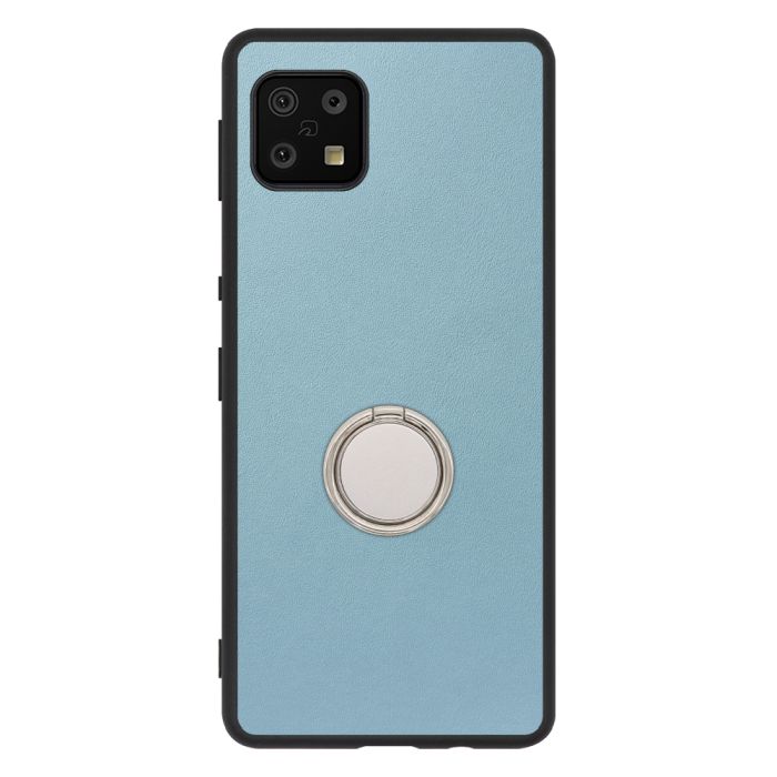 [ LOOF RING-SHELL (シンプル Ver.) ] AQUOS sense6s /sense6 sense 6s 6 スマホケース 背面 ケース カバー ハードケース スマホリング リング付き 本革 ストラップホール [ AQUOS sense6/sense6s ]