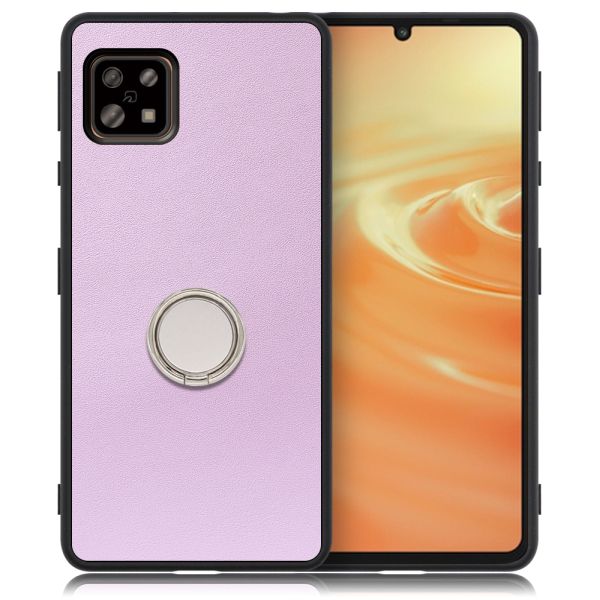 [ LOOF RING-SHELL ] AQUOS sense6s /sense6 sense 6s 6 スマホケース 背面 ケース カバー ハードケース スマホリング リング付き 本革 ストラップホール [ AQUOS sense6/sense6s ]