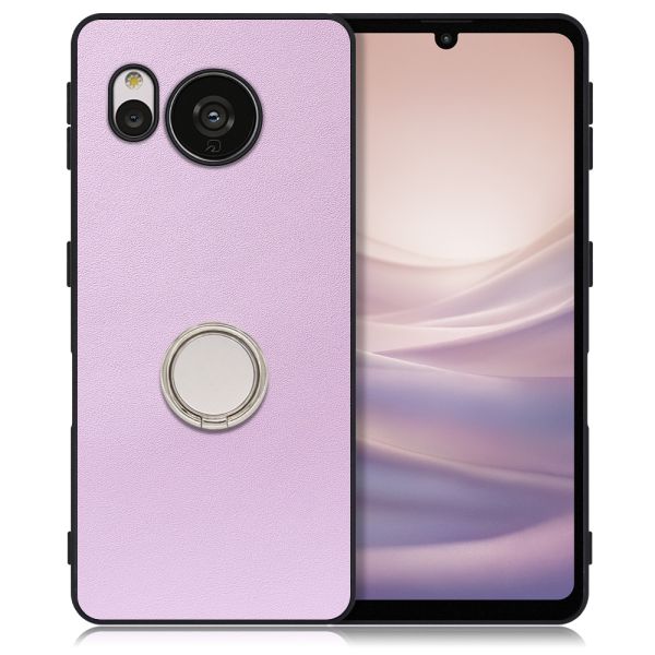 [ LOOF RING-SHELL ] AQUOS sense7 sense 7 スマホケース 背面 ケース カバー ハードケース スマホリング リング付き 本革 ストラップホール [ AQUOS sense7 ]