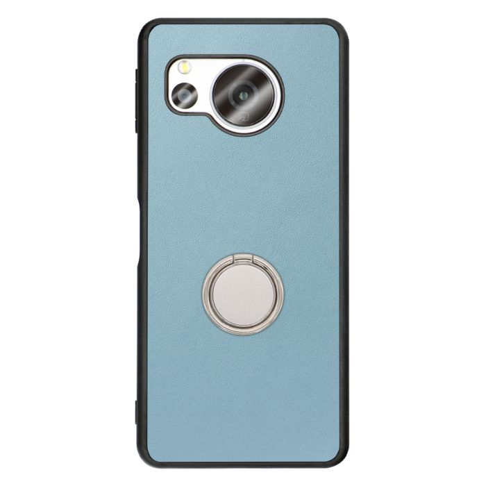 [ LOOF RING-SHELL (シンプル Ver.) ] AQUOS sense8 SH-54D / SHG11 sense 8 スマホケース 背面 ケース カバー ハードケース スマホリング リング付き 本革 ストラップホール [ AQUOS sense8 ]