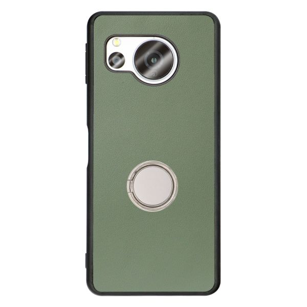 [ LOOF RING-SHELL ] AQUOS sense8 SH-54D / SHG11 sense 8 スマホケース 背面 ケース カバー ハードケース スマホリング リング付き 本革 ストラップホール [ AQUOS sense8 ]