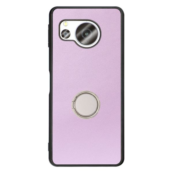 [ LOOF RING-SHELL ] AQUOS sense8 SH-54D / SHG11 sense 8 スマホケース 背面 ケース カバー ハードケース スマホリング リング付き 本革 ストラップホール [ AQUOS sense8 ]