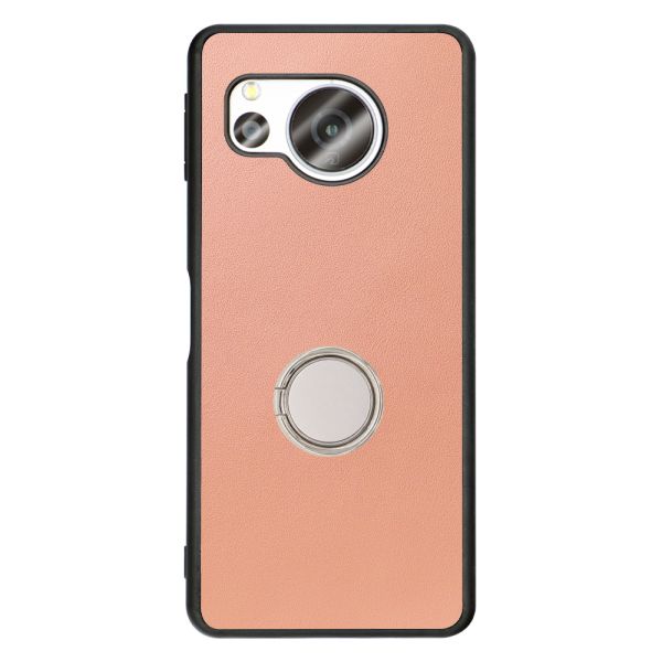[ LOOF RING-SHELL ] AQUOS sense8 SH-54D / SHG11 sense 8 スマホケース 背面 ケース カバー ハードケース スマホリング リング付き 本革 ストラップホール [ AQUOS sense8 ]