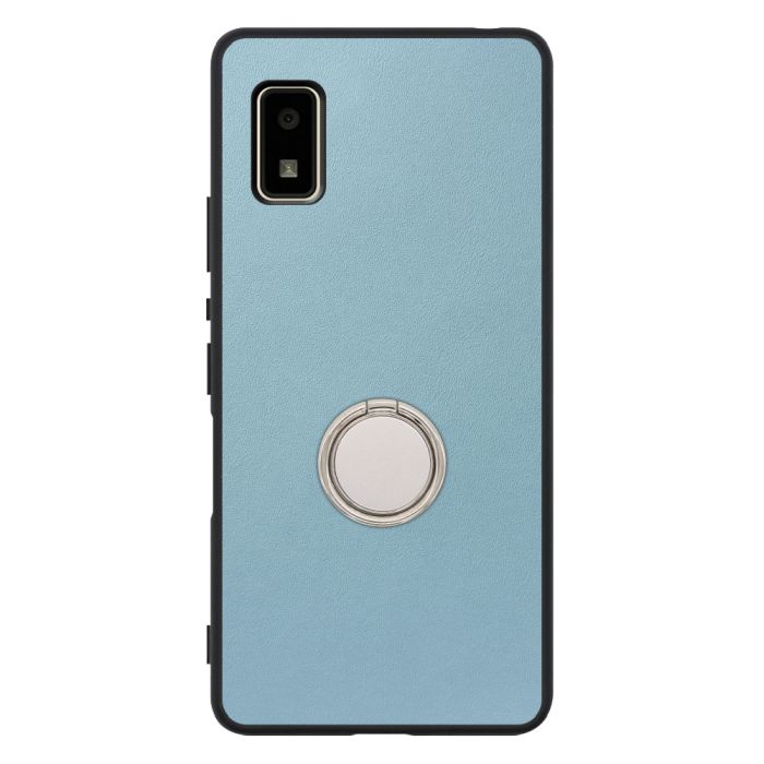 [ LOOF RING-SHELL (シンプル Ver.) ] AQUOS wish2 / wish  スマホケース 背面 ケース カバー ハードケース スマホリング リング付き 本革 ストラップホール [ AQUOS wish/wish2 ]