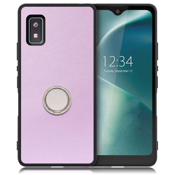 [ LOOF RING-SHELL ] AQUOS wish2 / wish  スマホケース 背面 ケース カバー ハードケース スマホリング リング付き 本革 ストラップホール [ AQUOS wish/wish2 ]