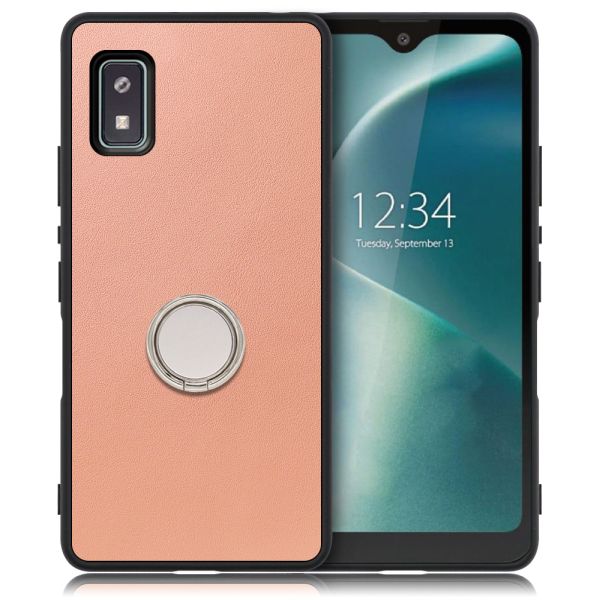 [ LOOF RING-SHELL ] AQUOS wish2 / wish  スマホケース 背面 ケース カバー ハードケース スマホリング リング付き 本革 ストラップホール [ AQUOS wish/wish2 ]