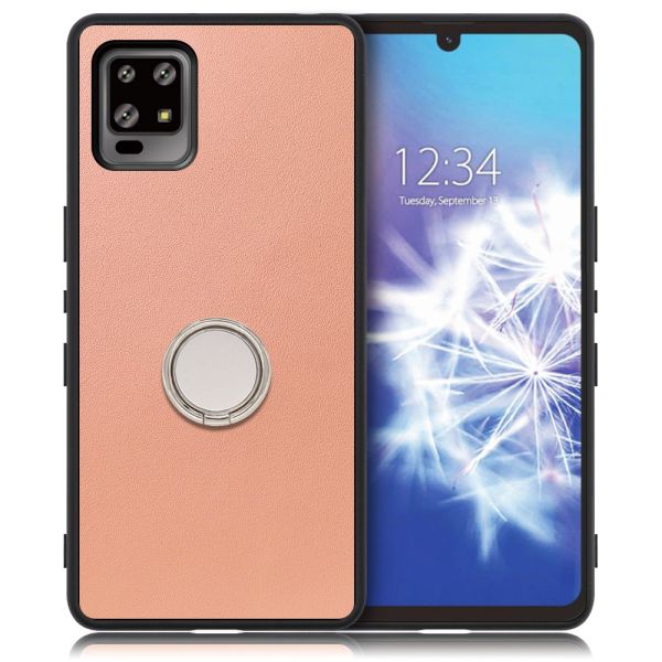 [ LOOF RING-SHELL ] AQUOS zero6 SHG04 zero 6 スマホケース 背面 ケース カバー ハードケース スマホリング リング付き 本革 ストラップホール [ AQUOS zero6 ]