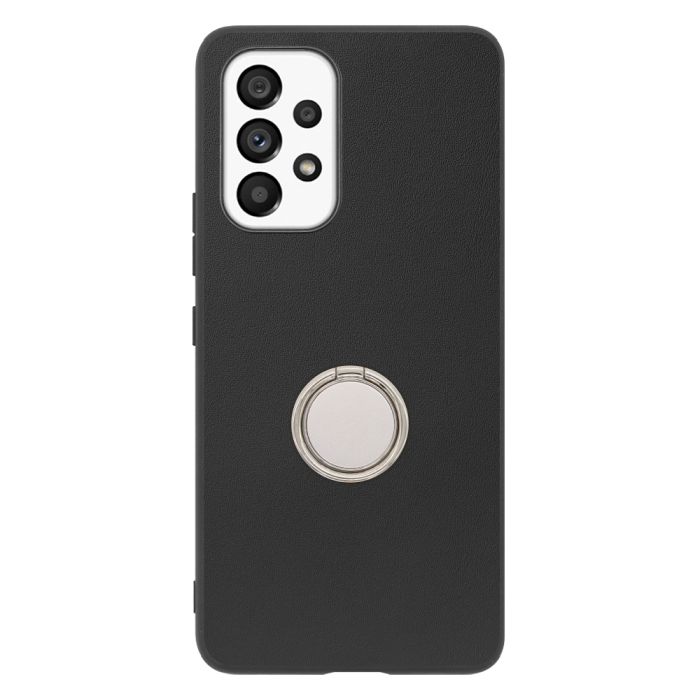 [ LOOF RING-SHELL (シンプル Ver.) ] Galaxy A53 5G SC-53C / SCG15 a535g スマホケース 背面 ケース カバー ハードケース スマホリング リング付き 本革 ストラップホール [ Galaxy A53 5G ]