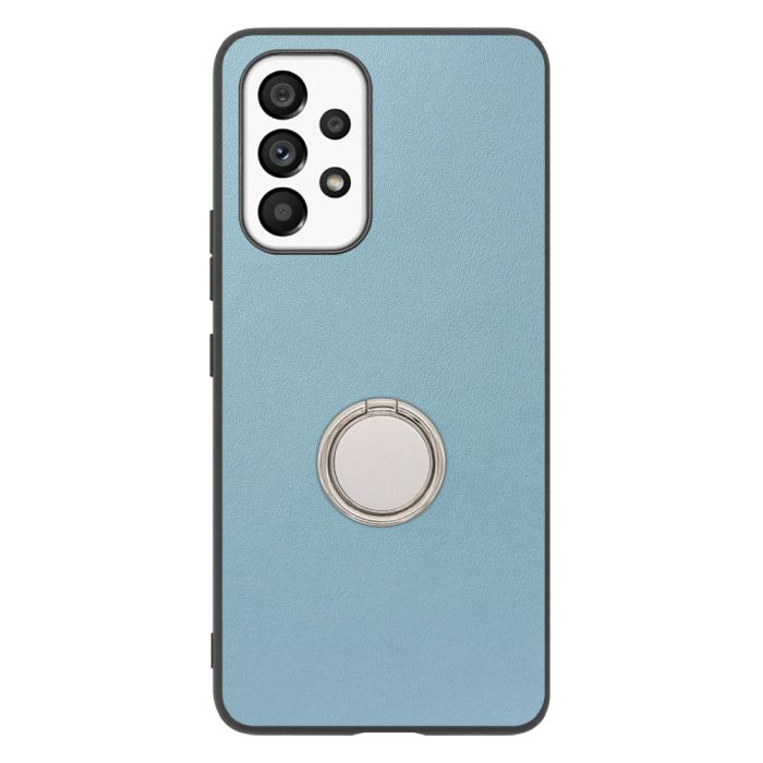 [ LOOF RING-SHELL (シンプル Ver.) ] Galaxy A53 5G SC-53C / SCG15 a535g スマホケース 背面 ケース カバー ハードケース スマホリング リング付き 本革 ストラップホール [ Galaxy A53 5G ]