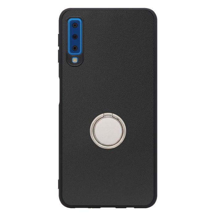 [ LOOF RING-SHELL (シンプル Ver.) ] Galaxy A7 SM-A750C galaxya7 スマホケース 背面 ケース カバー ハードケース スマホリング リング付き 本革 ストラップホール [ Galaxy A7 ]