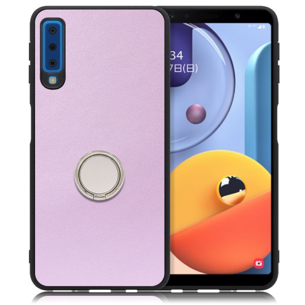 [ LOOF RING-SHELL ] Galaxy A7 SM-A750C galaxya7 スマホケース 背面 ケース カバー ハードケース スマホリング リング付き 本革 ストラップホール [ Galaxy A7 ]