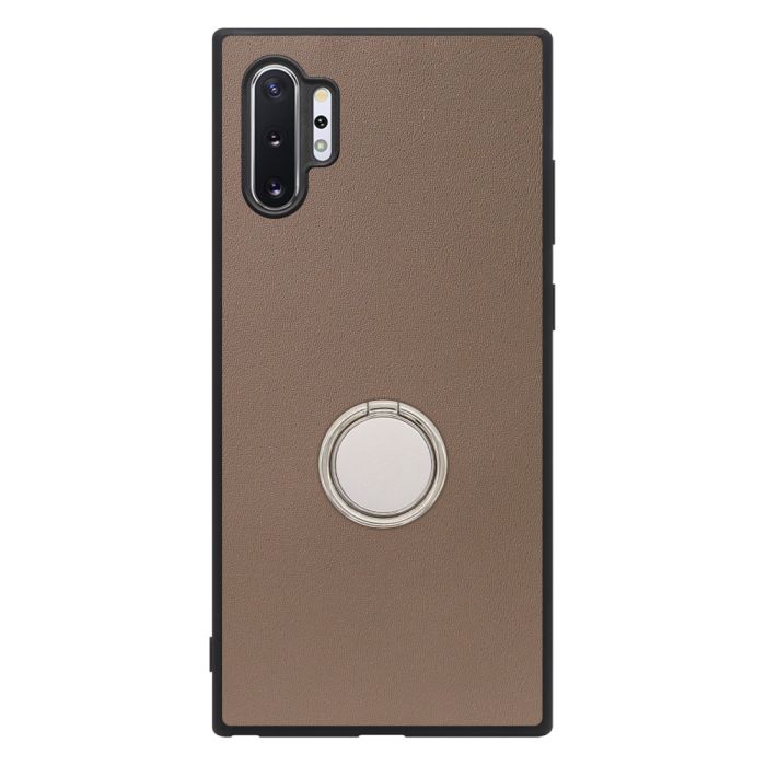 [ LOOF RING-SHELL (シンプル Ver.) ] Galaxy Note10+ SC-01M / SCV45 note10+ note10plus note10 plus スマホケース 背面 ケース カバー ハードケース スマホリング リング付き 本革 ストラップホール [ Galaxy Note10+ ]