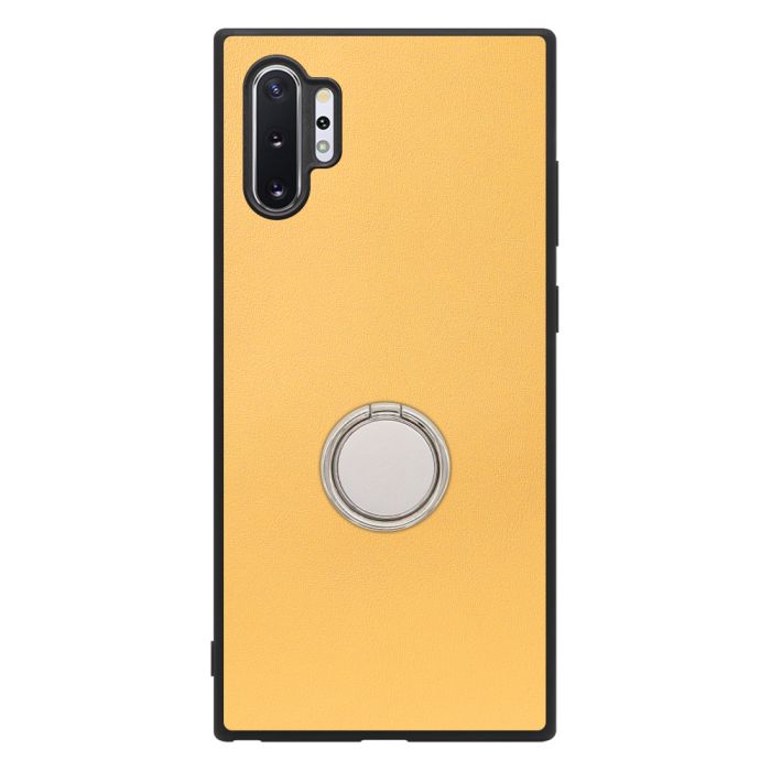 [ LOOF RING-SHELL (シンプル Ver.) ] Galaxy Note10+ SC-01M / SCV45 note10+ note10plus note10 plus スマホケース 背面 ケース カバー ハードケース スマホリング リング付き 本革 ストラップホール [ Galaxy Note10+ ]