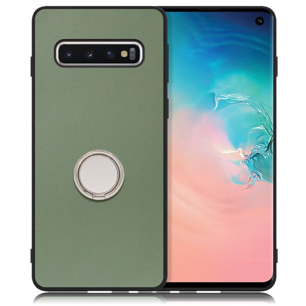 [ LOOF RING-SHELL ] Galaxy S10 SC-03L / SCV41 galaxys10 スマホケース 背面 ケース カバー ハードケース スマホリング リング付き 本革 ストラップホール [ Galaxy S10 ]