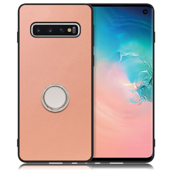 [ LOOF RING-SHELL ] Galaxy S10 SC-03L / SCV41 galaxys10 スマホケース 背面 ケース カバー ハードケース スマホリング リング付き 本革 ストラップホール [ Galaxy S10 ]