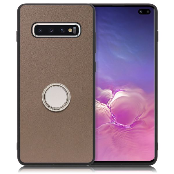 [ LOOF RING-SHELL ] Galaxy S10+ SC-04L / SCV42 s10plus s10 plus スマホケース 背面 ケース カバー ハードケース スマホリング リング付き 本革 ストラップホール [ Galaxy S10+ ]