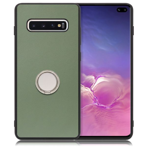 [ LOOF RING-SHELL ] Galaxy S10+ SC-04L / SCV42 s10plus s10 plus スマホケース 背面 ケース カバー ハードケース スマホリング リング付き 本革 ストラップホール [ Galaxy S10+ ]