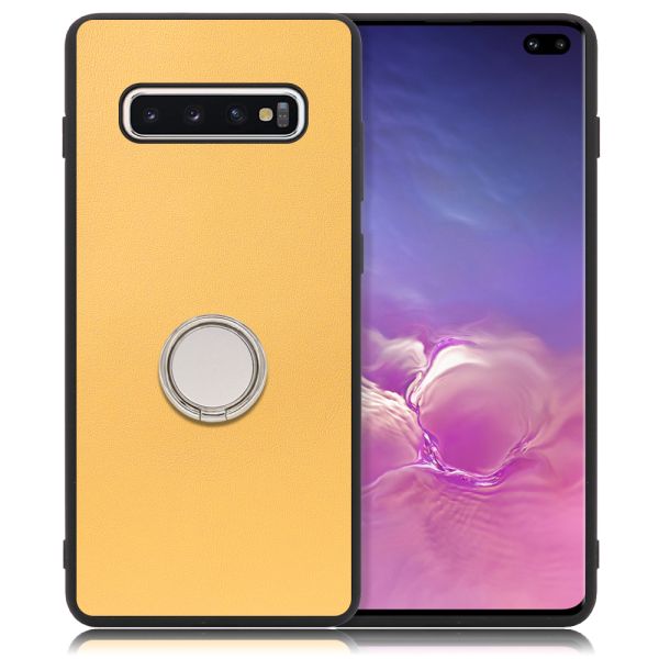 [ LOOF RING-SHELL ] Galaxy S10+ SC-04L / SCV42 s10plus s10 plus スマホケース 背面 ケース カバー ハードケース スマホリング リング付き 本革 ストラップホール [ Galaxy S10+ ]