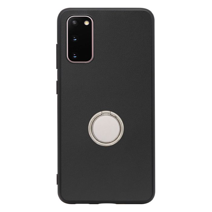 [ LOOF RING-SHELL (シンプル Ver.) ] Galaxy S20 5G SC-51A / SCG01 s205g スマホケース 背面 ケース カバー ハードケース スマホリング リング付き 本革 ストラップホール [ Galaxy S20 5G ]