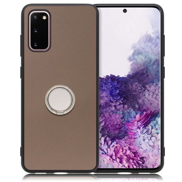 [ LOOF RING-SHELL ] Galaxy S20 5G SC-51A / SCG01 s205g スマホケース 背面 ケース カバー ハードケース スマホリング リング付き 本革 ストラップホール [ Galaxy S20 5G ]