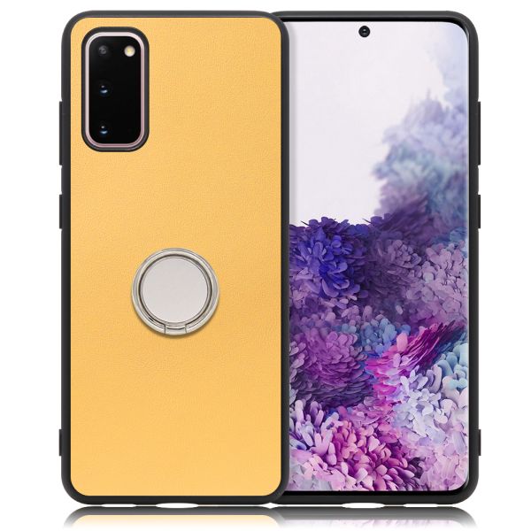 [ LOOF RING-SHELL ] Galaxy S20 5G SC-51A / SCG01 s205g スマホケース 背面 ケース カバー ハードケース スマホリング リング付き 本革 ストラップホール [ Galaxy S20 5G ]