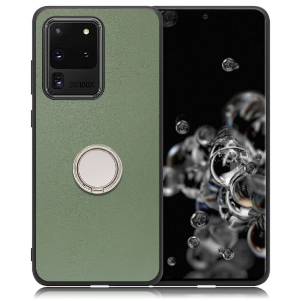 [ LOOF RING-SHELL ] Galaxy S20 Ultra s20ultra スマホケース 背面 ケース カバー ハードケース スマホリング リング付き 本革 ストラップホール [ Galaxy S20 Ultra 5G ]