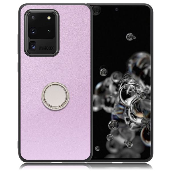 [ LOOF RING-SHELL ] Galaxy S20 Ultra s20ultra スマホケース 背面 ケース カバー ハードケース スマホリング リング付き 本革 ストラップホール [ Galaxy S20 Ultra 5G ]