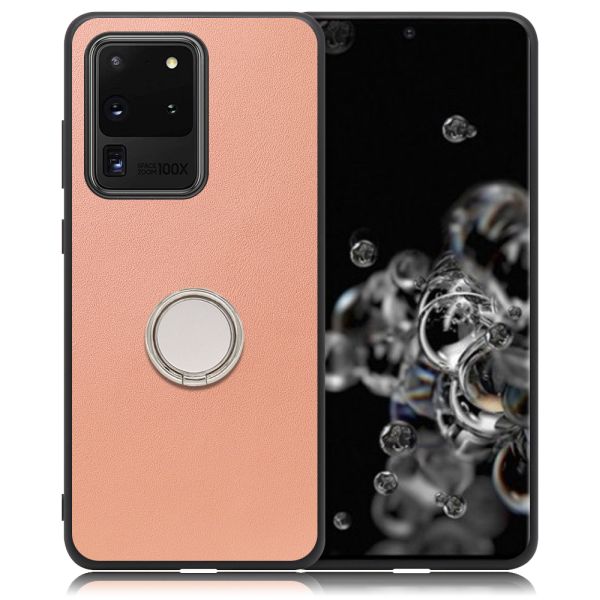 [ LOOF RING-SHELL ] Galaxy S20 Ultra s20ultra スマホケース 背面 ケース カバー ハードケース スマホリング リング付き 本革 ストラップホール [ Galaxy S20 Ultra 5G ]