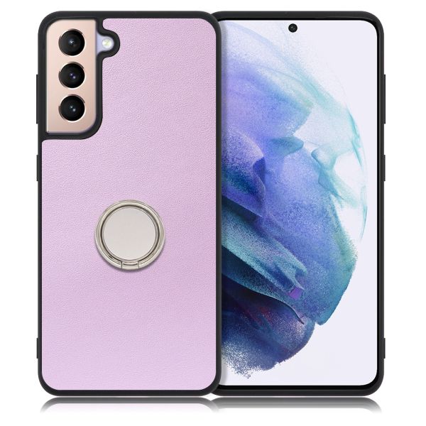 [ LOOF RING-SHELL ] Galaxy S21 5G SC-51B / SCG09 s215g スマホケース 背面 ケース カバー ハードケース スマホリング リング付き 本革 ストラップホール [ Galaxy S21 5G ]