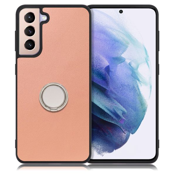 [ LOOF RING-SHELL ] Galaxy S21 5G SC-51B / SCG09 s215g スマホケース 背面 ケース カバー ハードケース スマホリング リング付き 本革 ストラップホール [ Galaxy S21 5G ]