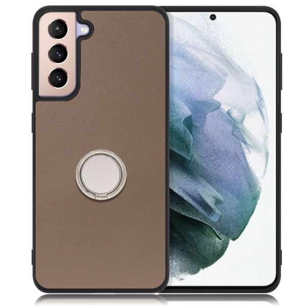 [ LOOF RING-SHELL ] Galaxy S21+ 5G SCG10 s21plus s21 plus s21plus5g s21+5g スマホケース 背面 ケース カバー ハードケース スマホリング リング付き 本革 ストラップホール [ Galaxy S21+ 5G ]