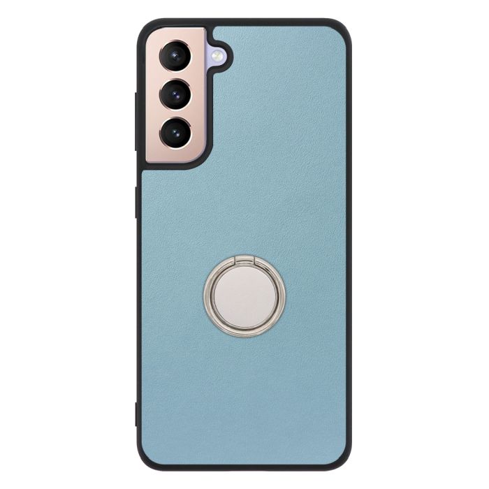 [ LOOF RING-SHELL (シンプル Ver.) ] Galaxy S21+ 5G SCG10 s21plus s21 plus s21plus5g s21+5g スマホケース 背面 ケース カバー ハードケース スマホリング リング付き 本革 ストラップホール [ Galaxy S21+ 5G ]