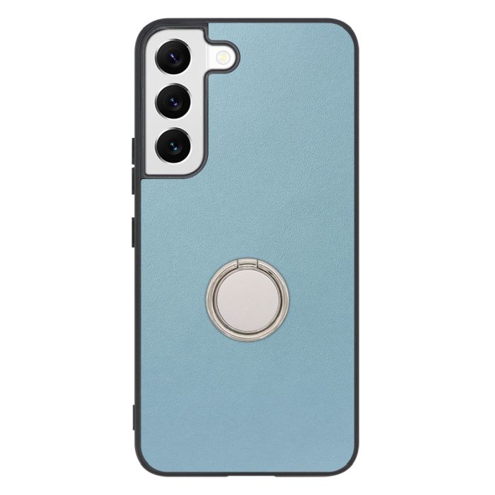 [ LOOF RING-SHELL (シンプル Ver.) ] Galaxy S22 SC-51C / SCG13  スマホケース 背面 ケース カバー ハードケース スマホリング リング付き 本革 ストラップホール [ Galaxy S22 ]